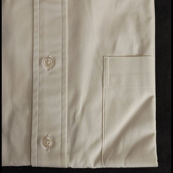 F A MacCLUER WHITE TAB COLLAR PINPOINT OXFORD DRES - Picture 4 of 4
